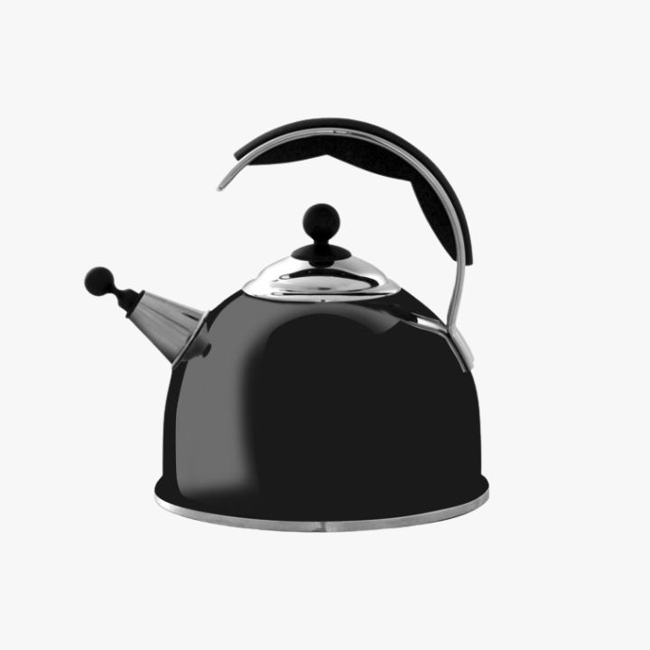 AGA-stainless-steel-black-whistling-kettle